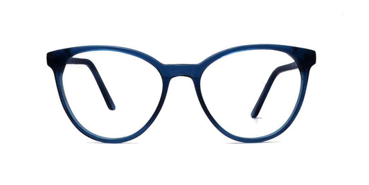 Blue Round Cateye Full Frame Eyeglasses For Women - Specsview