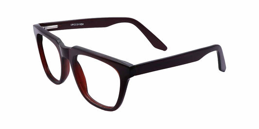 Brown Square Full Frame Eyeglasses For Men & Women - Specsview