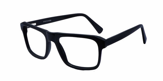 Black Rectangle Full Frame Eyeglasses For Men - Specsview