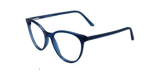 Blue Round Cateye Full Frame Eyeglasses For Women - Specsview