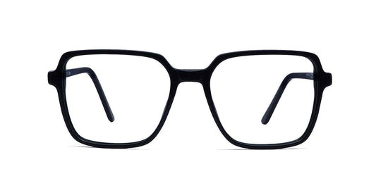 Black Square Geometric Full Frame Eyeglasses For Men & Women - Specsview