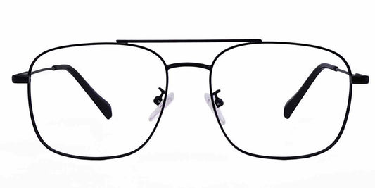 Black Big Square Full Frame Eyeglasses For Men - Specsview