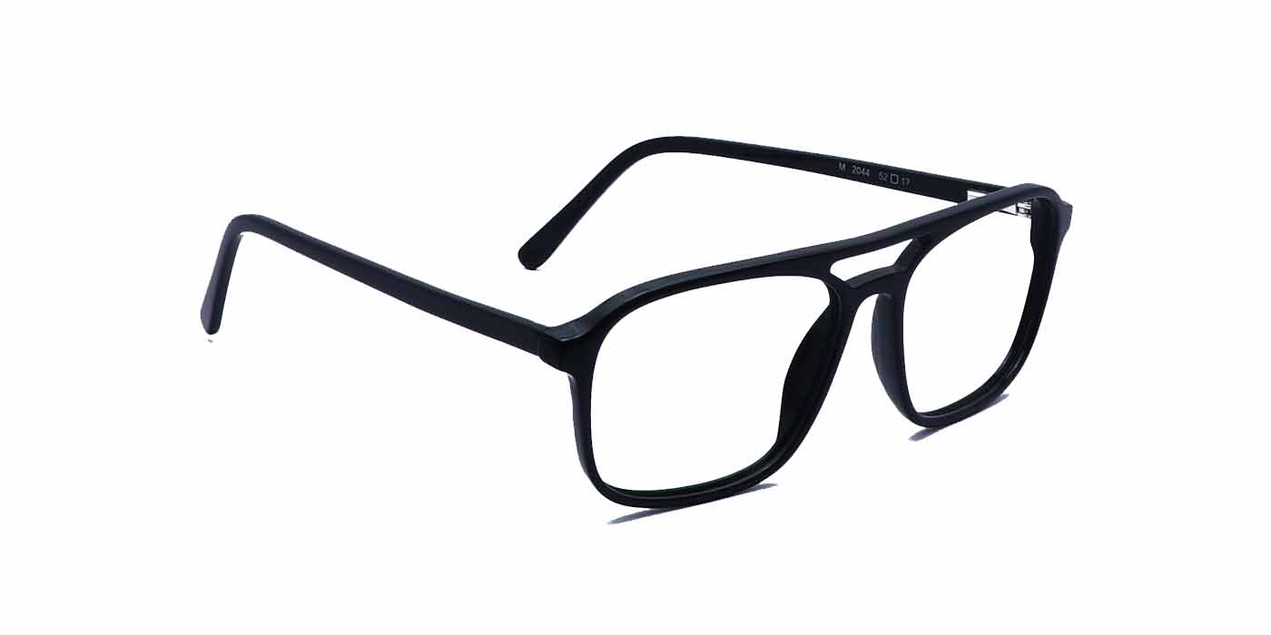 Black Square Full Frame Eyeglasses For Men - Specsview