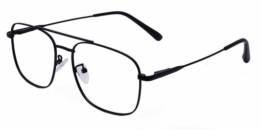 Black Big Square Full Frame Eyeglasses For Men - Specsview