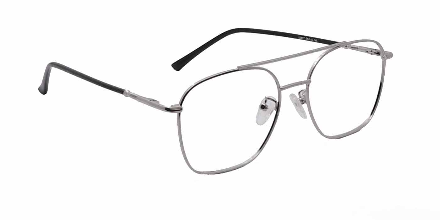 Silver Square Full Frame Eyeglasses For Men & Women - Specsview