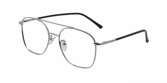 Silver Square Full Frame Eyeglasses For Men & Women - Specsview