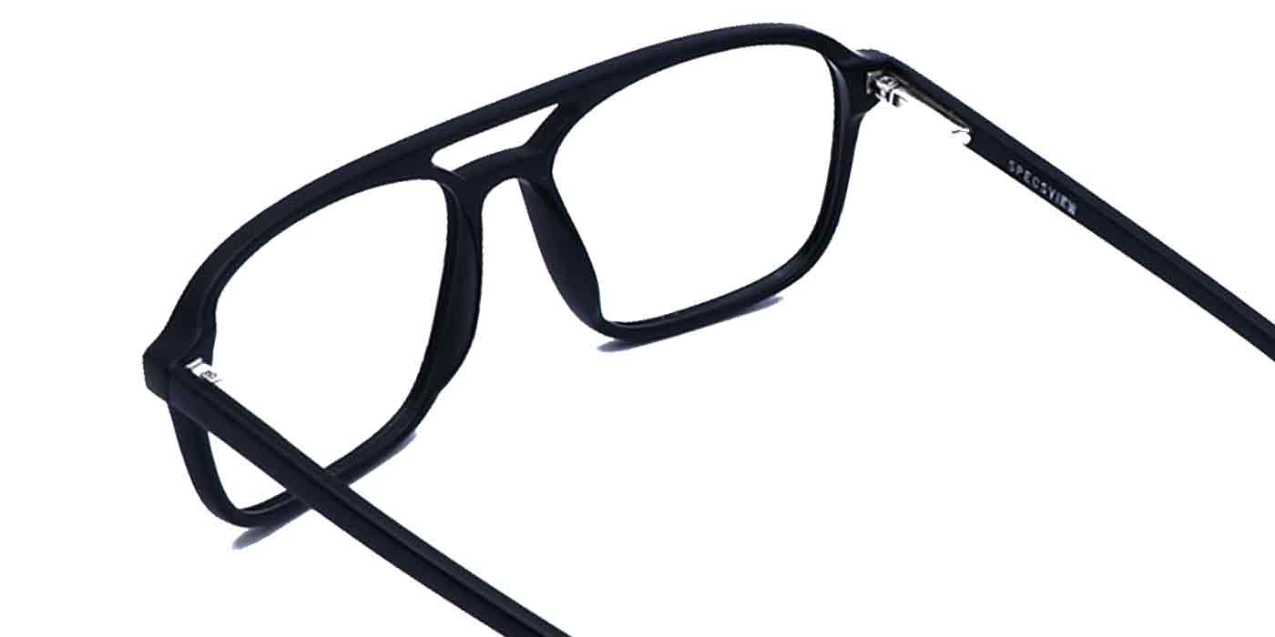 Black Square Full Frame Eyeglasses For Men - Specsview