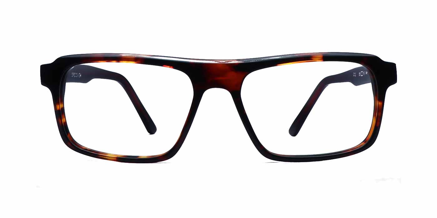 Brown Rectangle Full Frame Eyeglasses For Men & Women C12