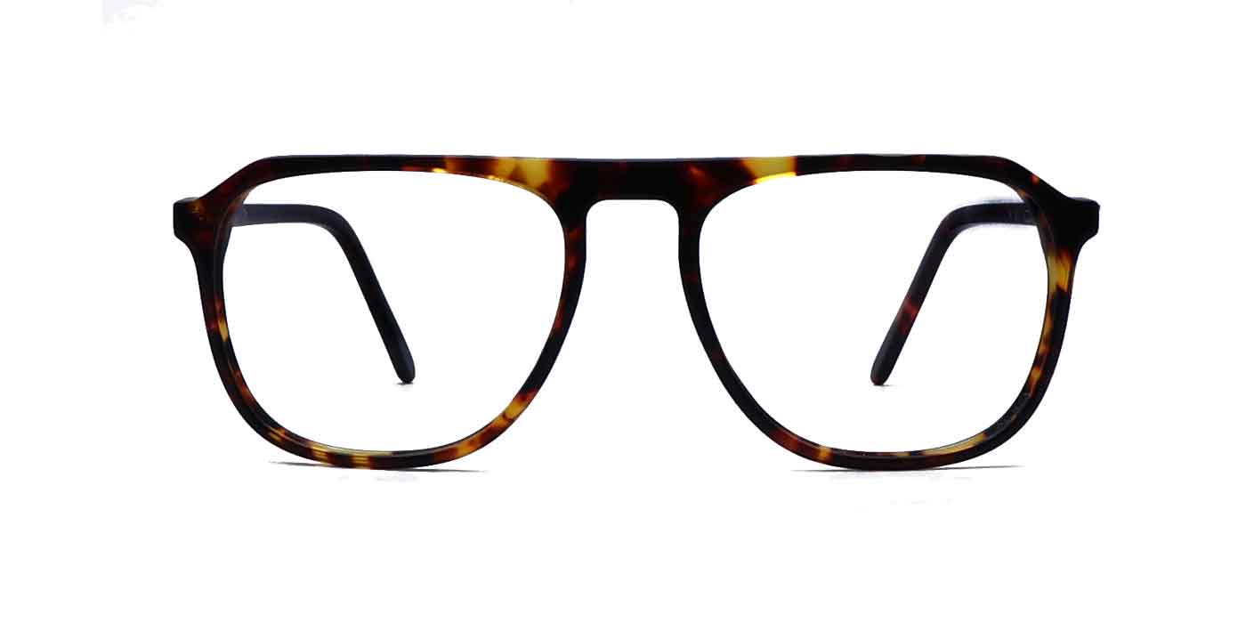 Tortoiseshell Trapezium Full Frame Eyeglass For Men - Specsview