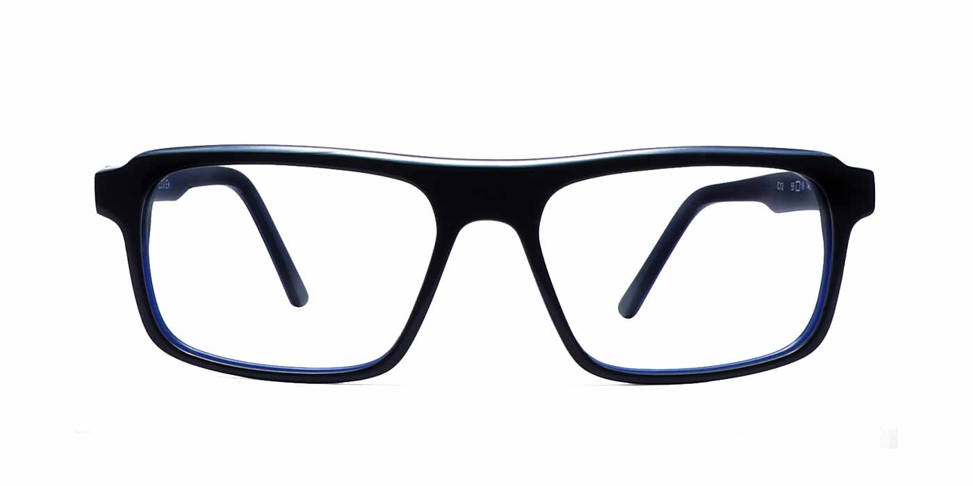 Blue Rectangle Full Frame Eyeglasses For Men & Women C12