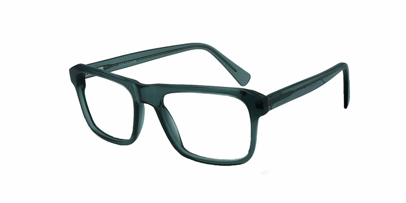 Green Rectangle Full Frame Eyeglasses For Men - Specsview