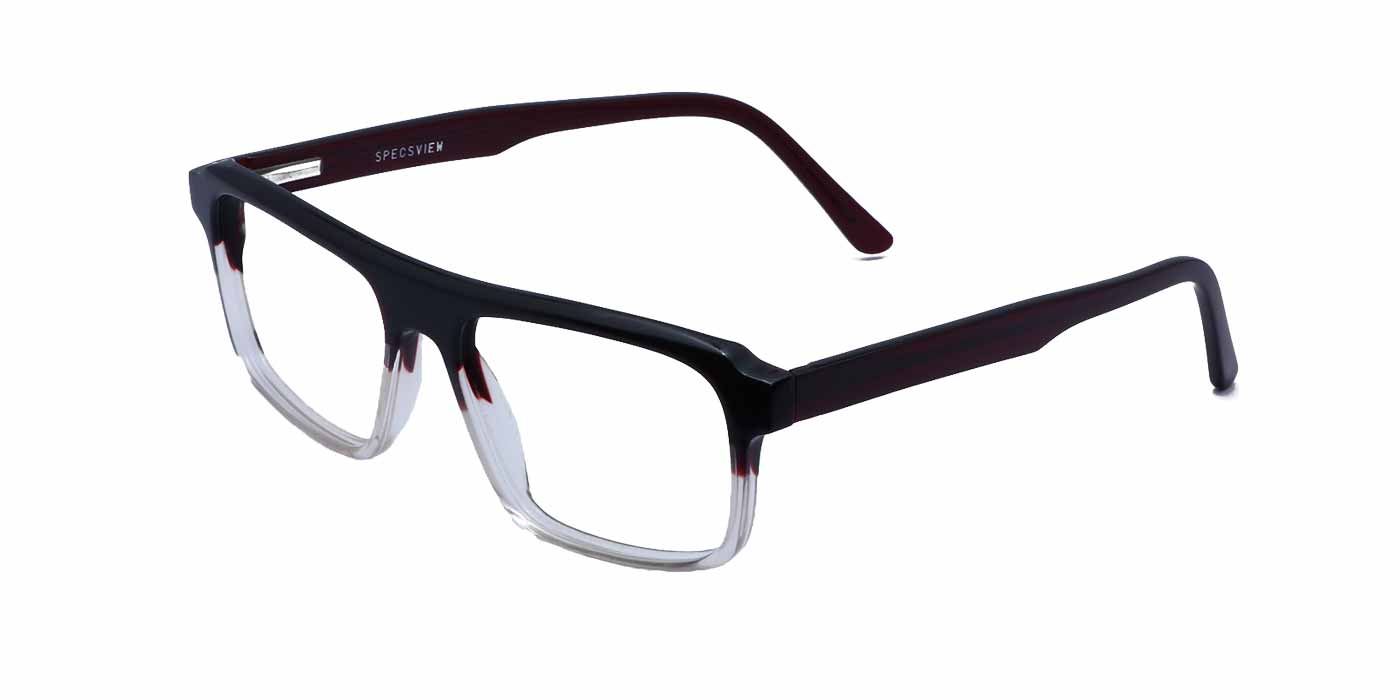 Brown Rectangle Full Frame Eyeglasses For Men & Women C12