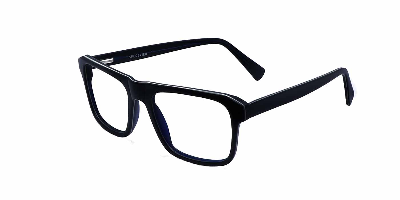 Blue Rectangle Full Frame Eyeglasses For Men - Specsview