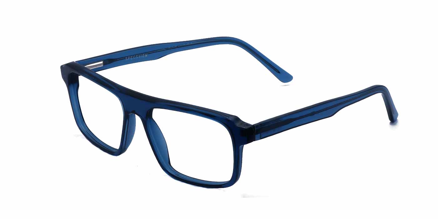 Blue Rectangle Full Frame Eyeglasses For Men & Women C12