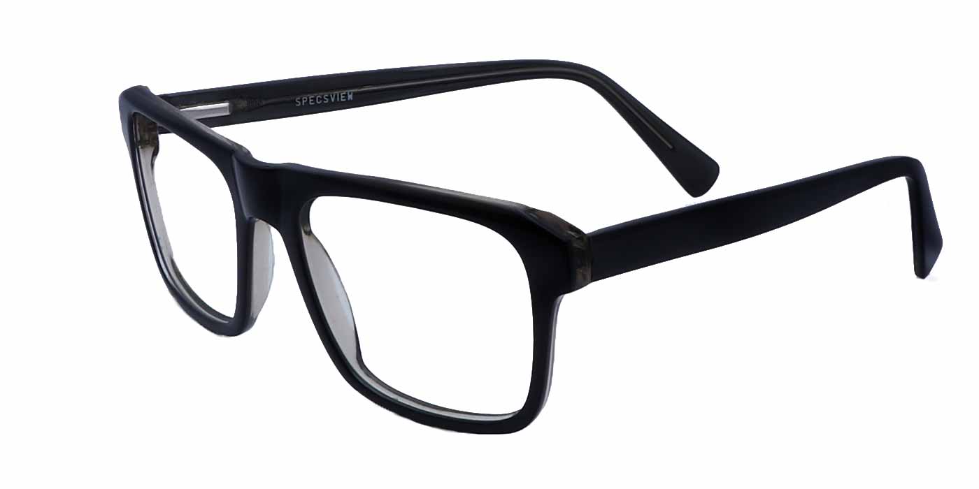 Black Rectangle Full Frame Eyeglasses For Men - Specsview