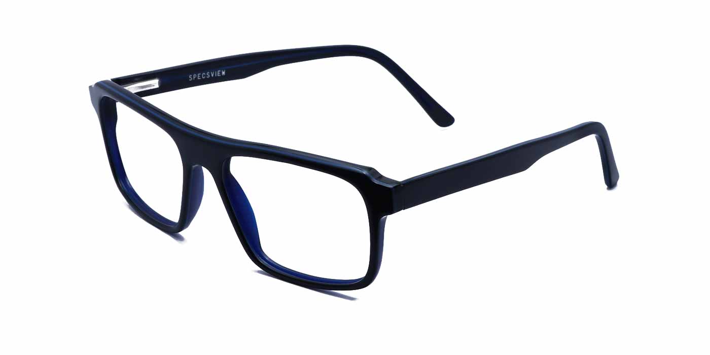 Blue Rectangle Full Frame Eyeglasses For Men & Women C12