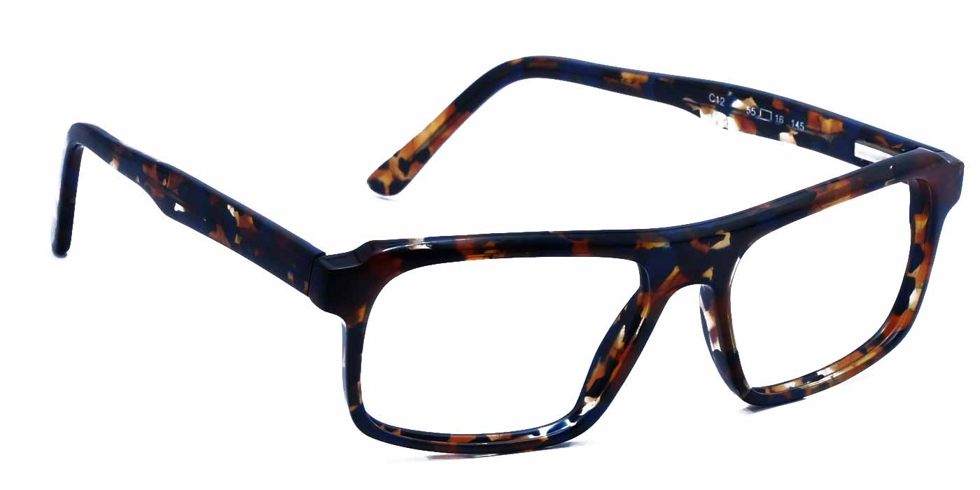 Multicolor Rectangle Full Frame Eyeglasses For Men & Women C12