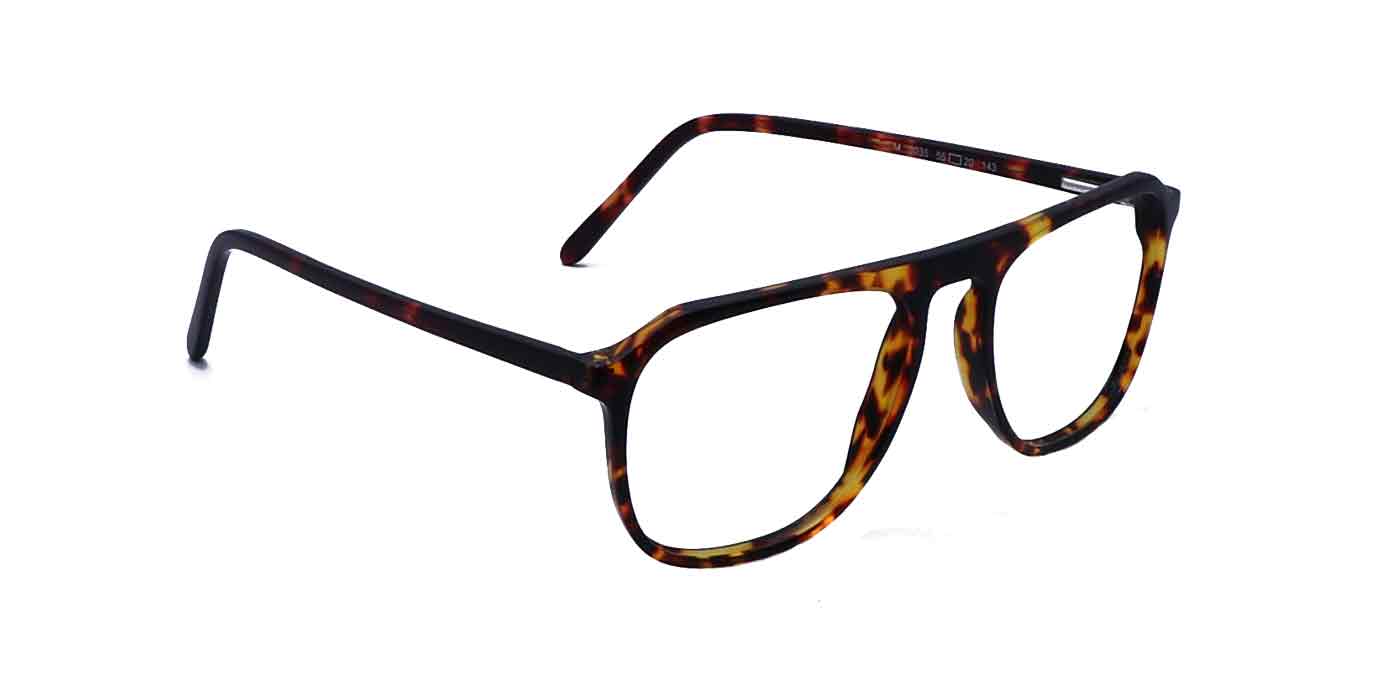 Tortoiseshell Trapezium Full Frame Eyeglass For Men - Specsview