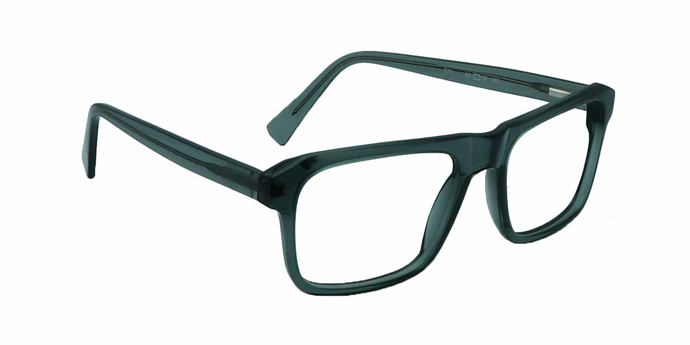 Green Rectangle Full Frame Eyeglasses For Men - Specsview