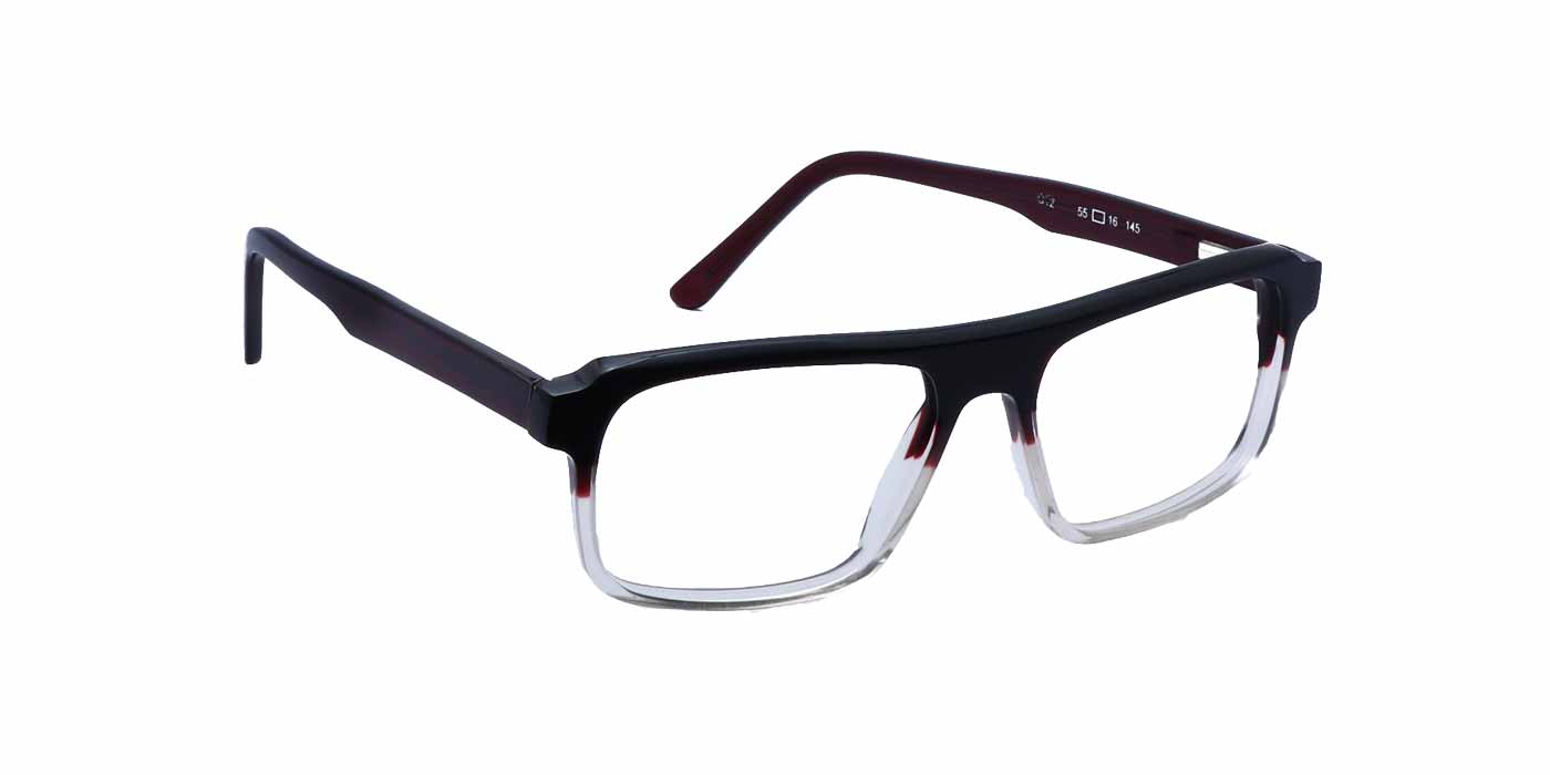 Brown Rectangle Full Frame Eyeglasses For Men & Women C12