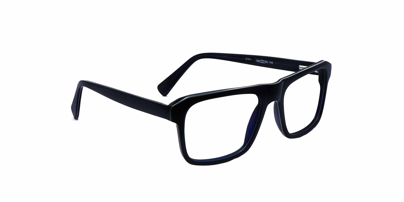 Blue Rectangle Full Frame Eyeglasses For Men - Specsview