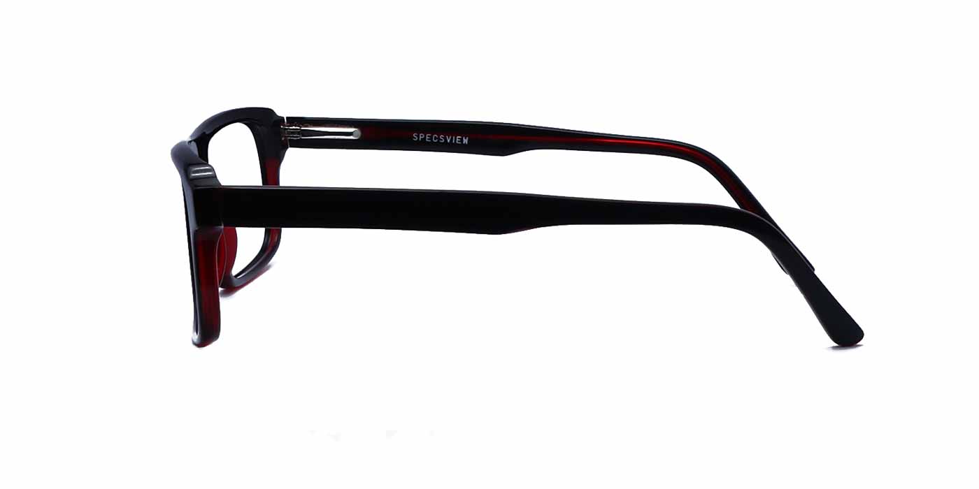 Red Rectangle Full Frame Eyeglasses For Men & Women C12