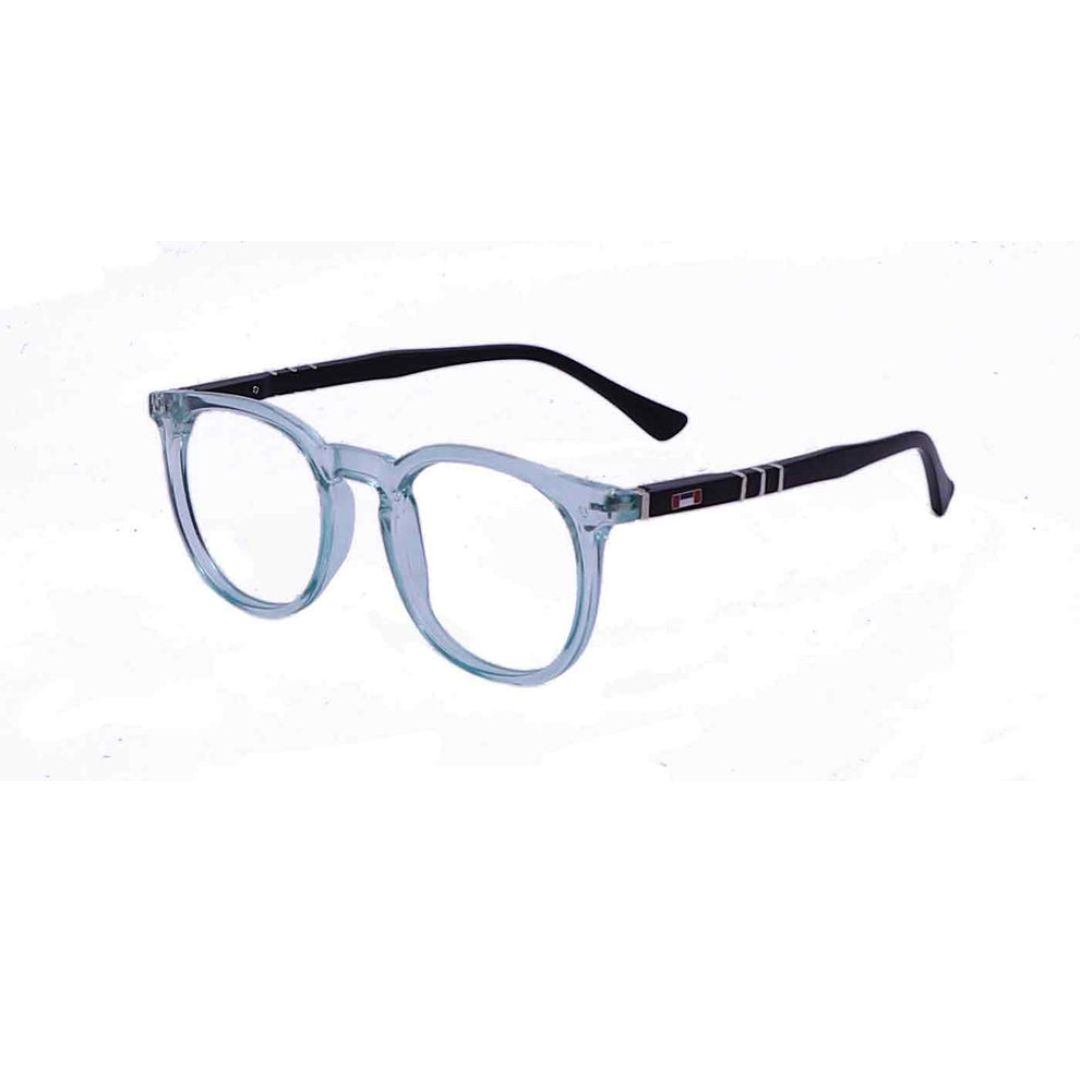 Zero Power Computer Glasses: Green Transparent Round Full Frame Eyeglasses For Men & Women - Specsview