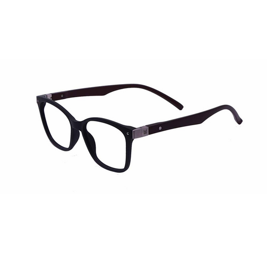 Zero Power Computer Glasses: Black Red Cateye Full Frame Eyeglasses For Women - Specsview