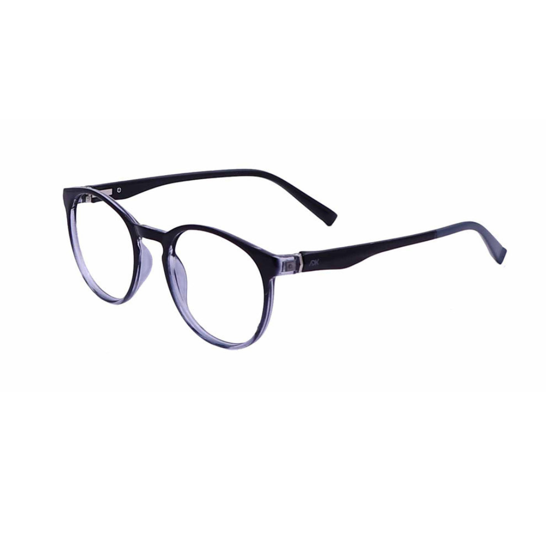 Zero Power Computer glasses: Black Gradient Round Full Frame Eyeglasses For Men and Women - Specsview