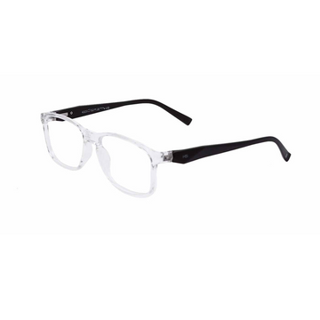 Zero Power Computer glasses: Brown Transparent Rectangle Full Frame Eyeglasses For Men and Women - Specsview