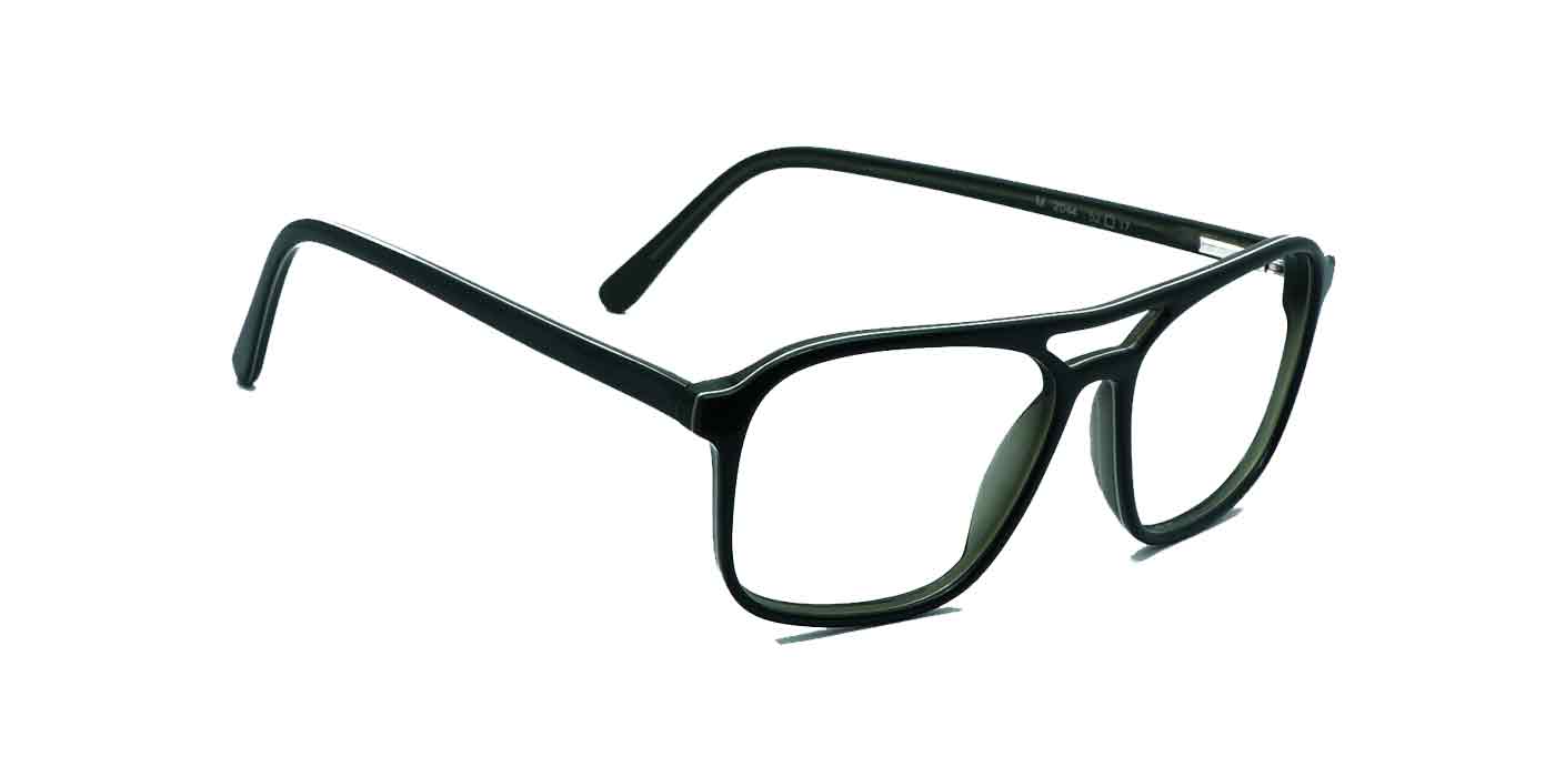 Black Green Square Full Frame Eyeglasses For Men - Specsview