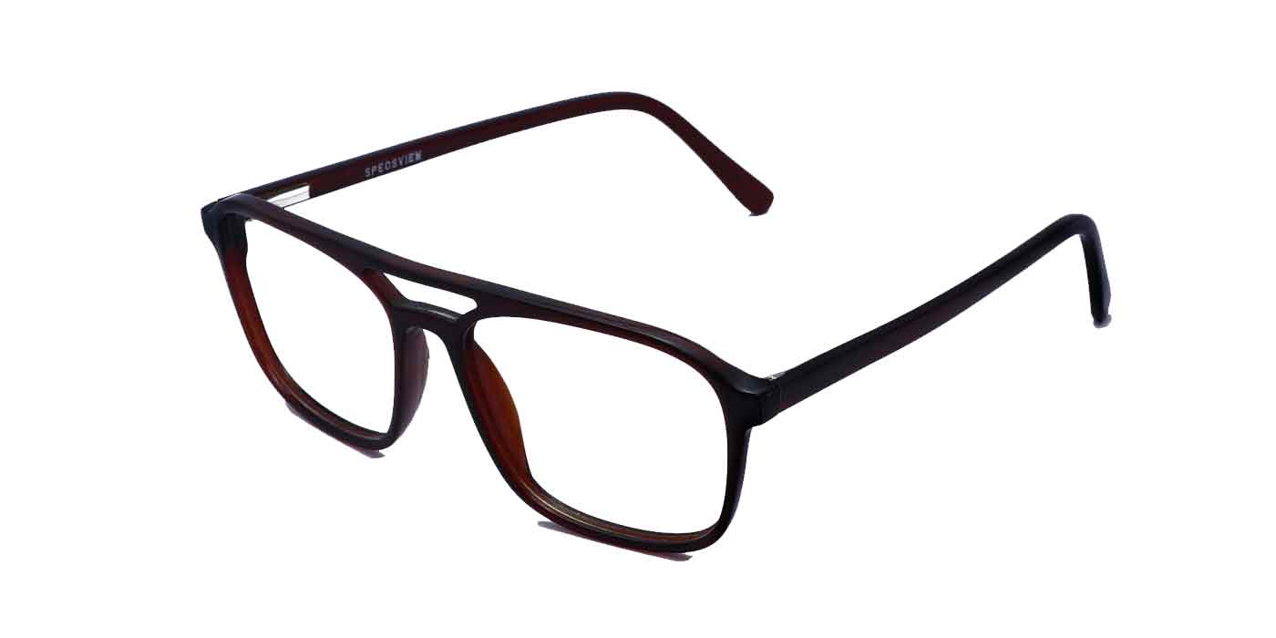 Brown Square Full Frame Eyeglasses For Men - Specsview