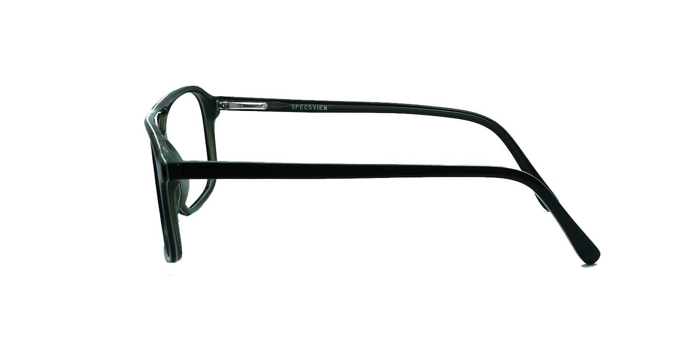 Black Green Square Full Frame Eyeglasses For Men - Specsview