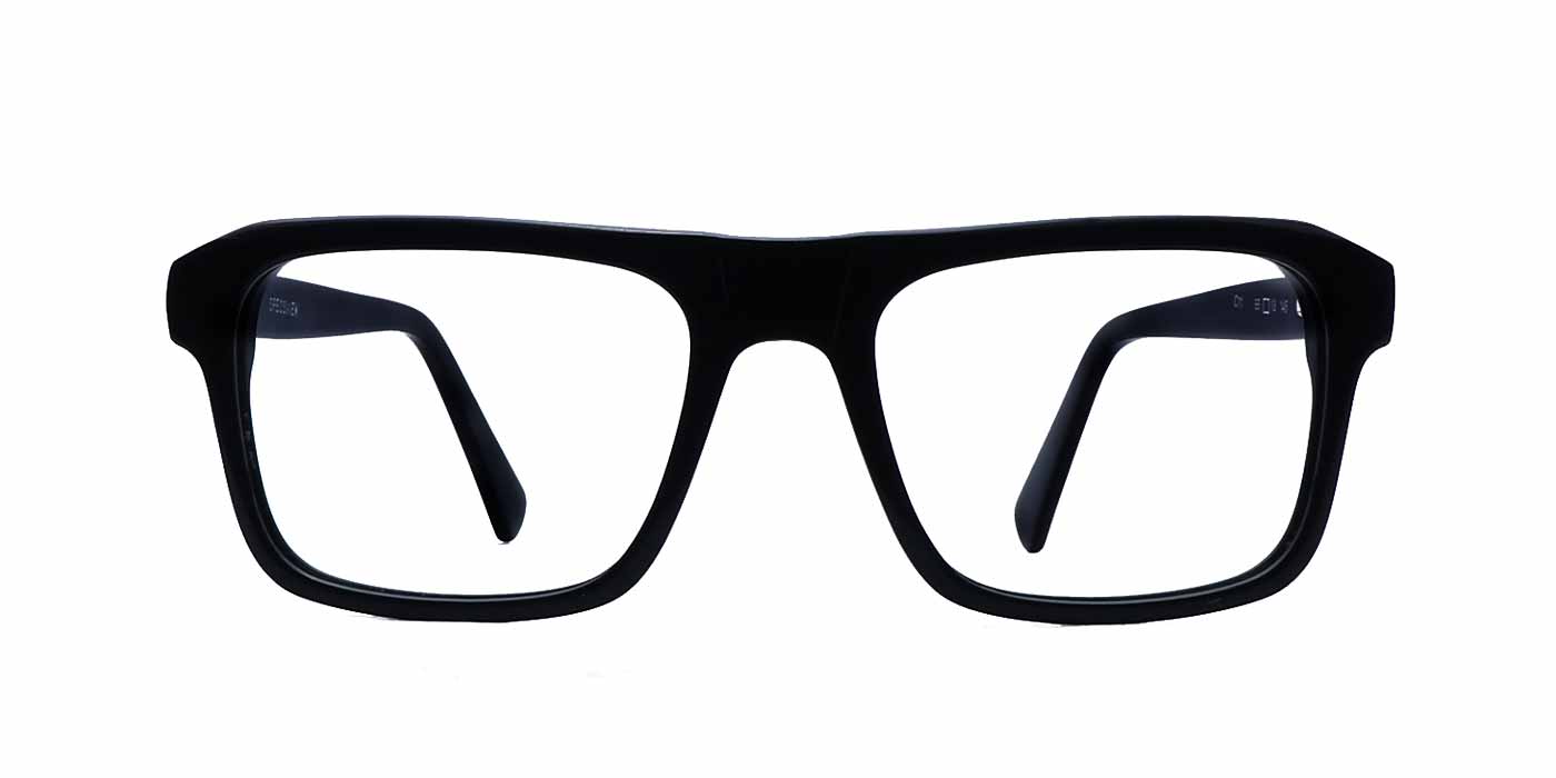 Black Rectangle Full Frame Eyeglasses For Men - Specsview