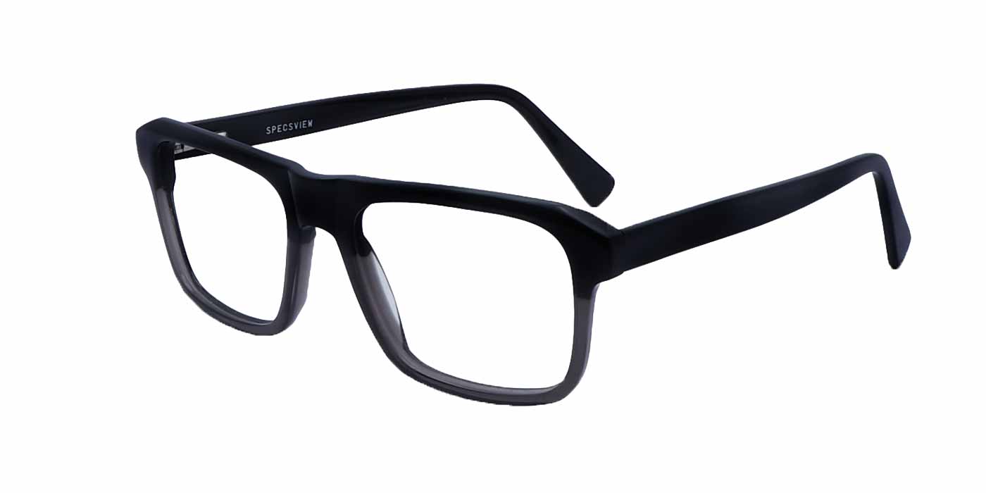 Black Gradient Rectangle Full Frame Eyeglasses For Men - Specsview