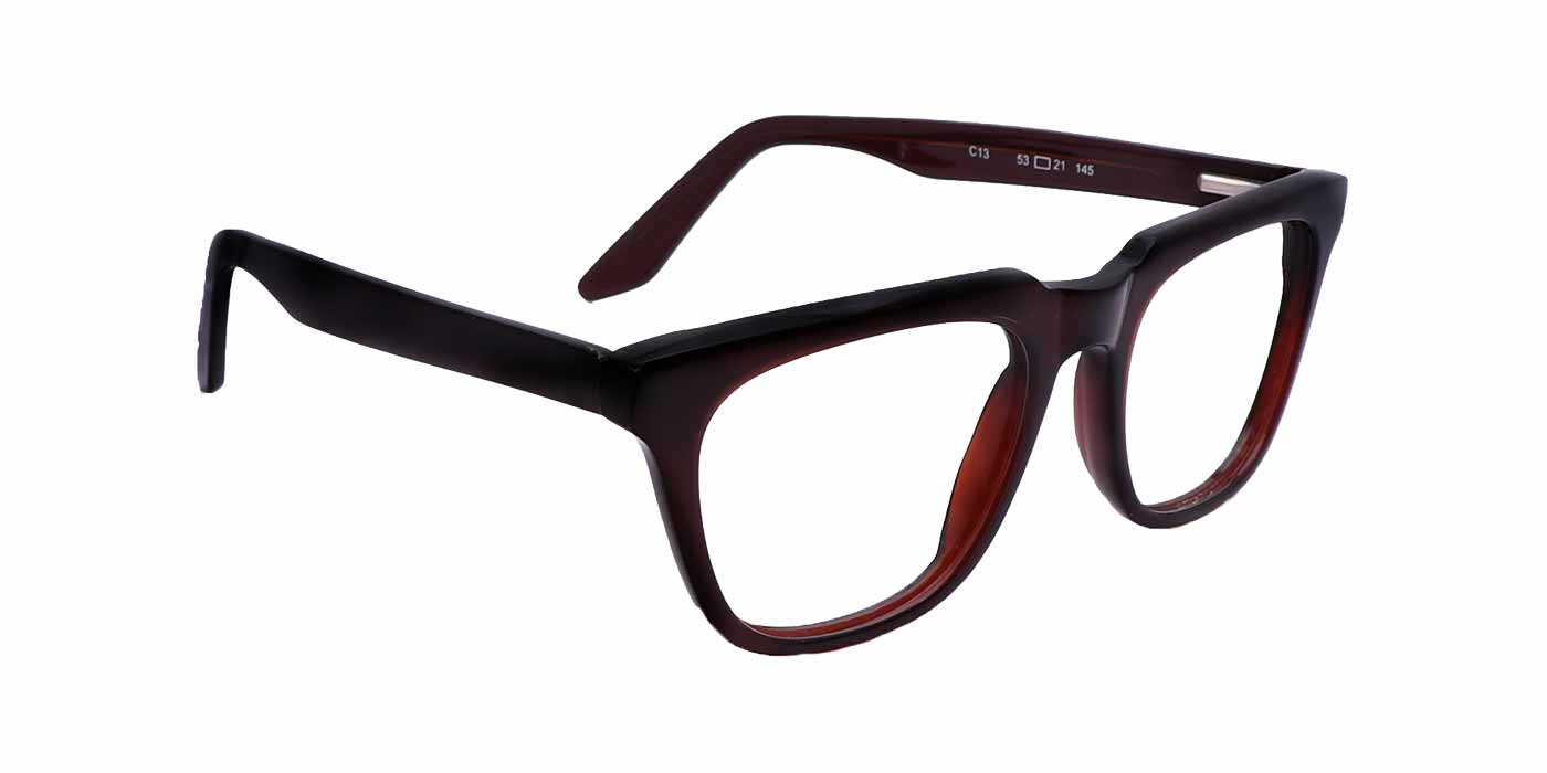 Brown Square Full Frame Eyeglasses For Men & Women - Specsview