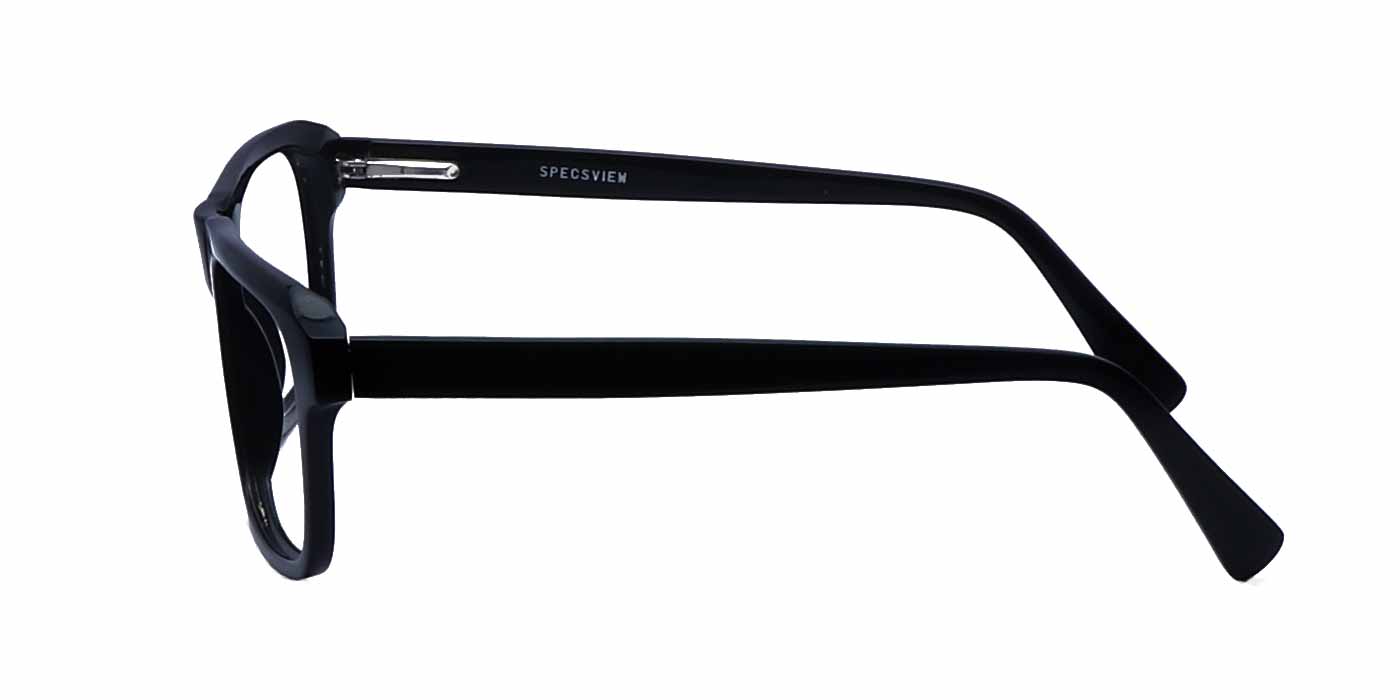 Black Rectangle Full Frame Eyeglasses For Men - Specsview