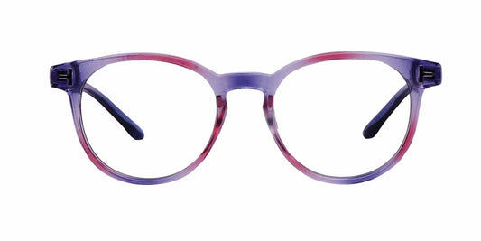 Pink Purple Round Full Frame Eyeglasses For Kids - Specsview