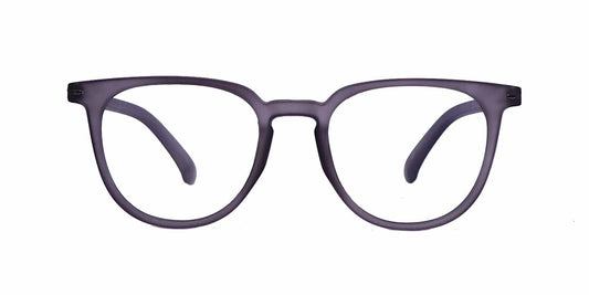Grey Transparent Round Full Frame Eyeglasses For Men & Women - Specsview