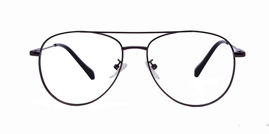 Gun Metal Aviator Full Frame Eyeglasses For Men - Specsview