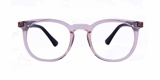 Orange Transparent Round Full Frame Eyeglasses For Men & Women - Specsview