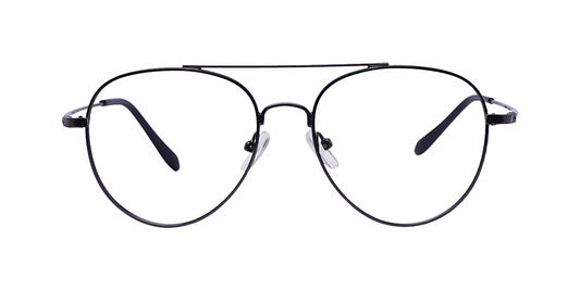 Gun Metal Aviator Full Frame Eyeglasses For Men & Women - Specsview