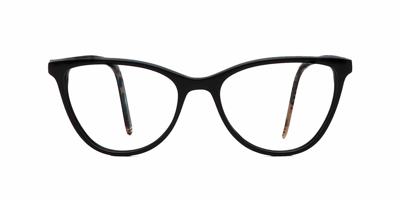 Zero Power Computer glasses: Black Cateye Full Frame For Women - Specsview