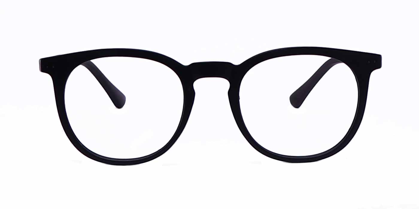 Black Round Full Frame TR Eyeglasses For Men & Women - Specsview