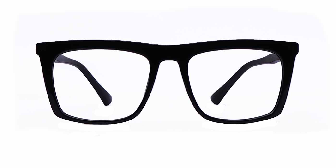 Black Rectangle Full Frame Eyeglasses For Men & Women - Specsview