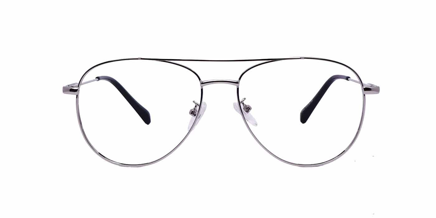 Silver Aviator Full Frame Eyeglasses For Men - Specsview