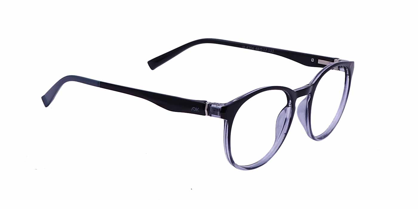 Zero Power Computer glasses: Black Gradient Round Full Frame For Men and Women - Specsview