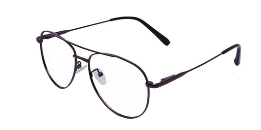 Gun Metal Aviator Full Frame Eyeglasses For Men - Specsview