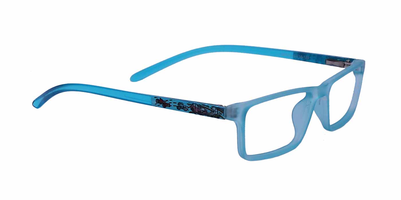 Blue Rectangle Full Frame Eyeglasses For Kids - Specsview