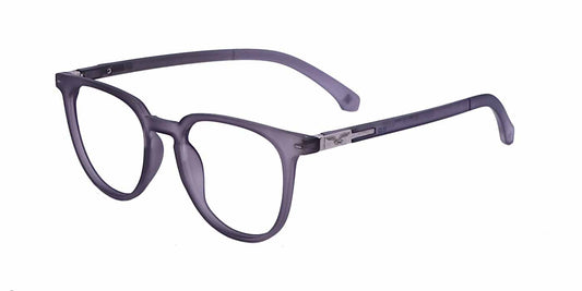 Grey Transparent Round Full Frame Eyeglasses For Men & Women - Specsview